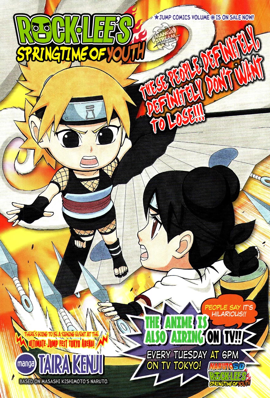 Rock Lee no Seishun Full-Power Ninden Chapter 15 page 1 - Chapter 15: Tenten Vs. Temari