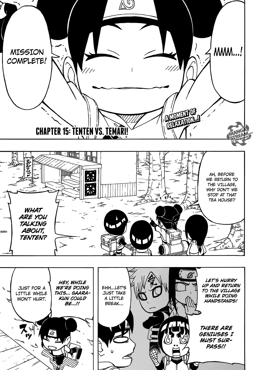Rock Lee no Seishun Full-Power Ninden Chapter 15 page 3 - Chapter 15: Tenten Vs. Temari