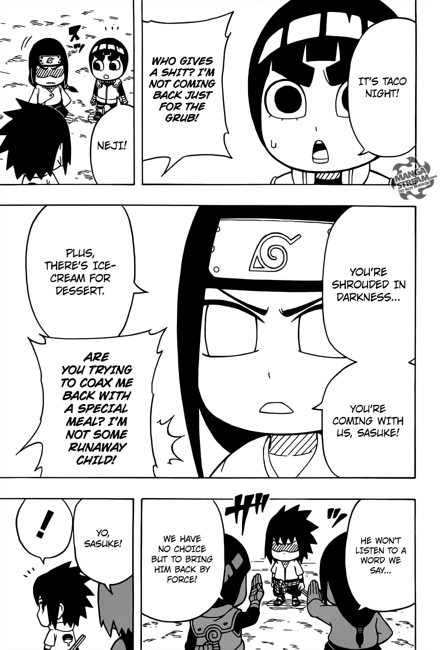 Rock Lee no Seishun Full-Power Ninden Chapter 19 page 9 - Chapter 19: Uchiha Sasuke!