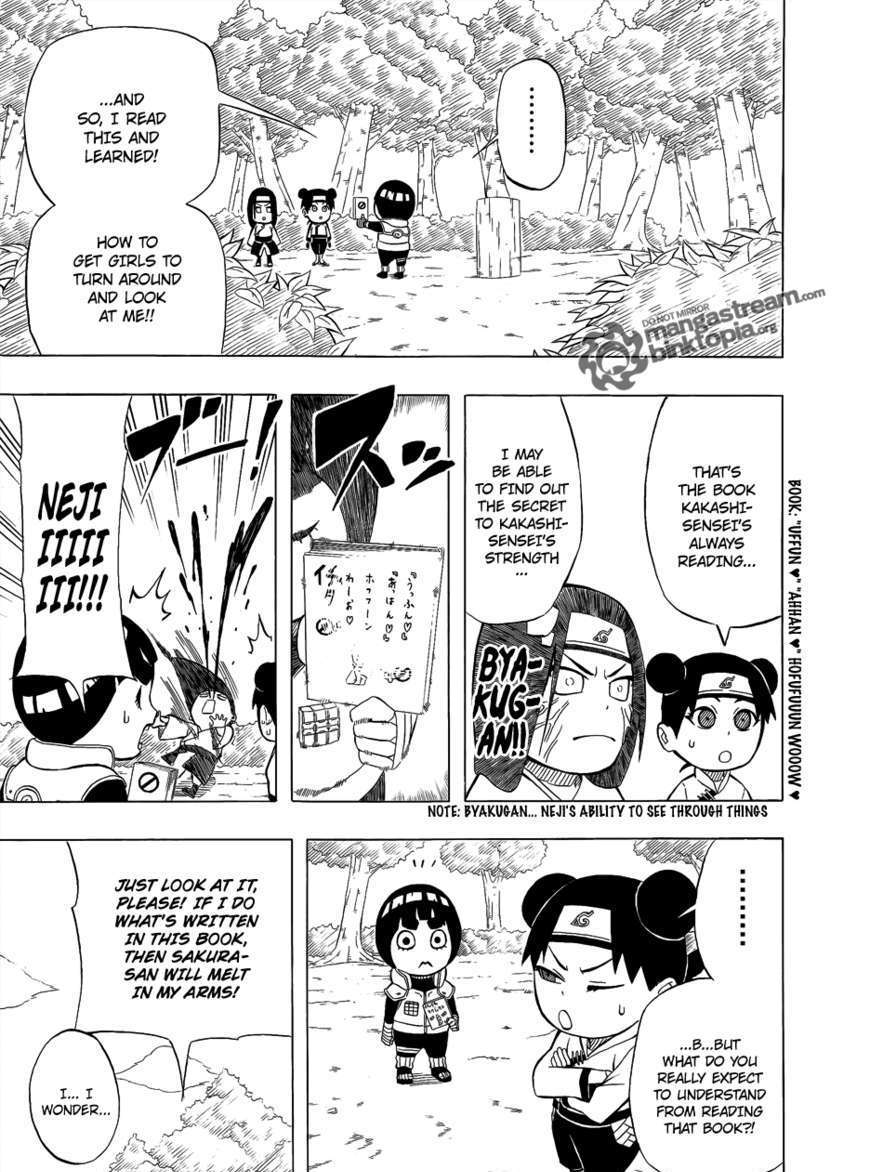 Rock Lee no Seishun Full-Power Ninden Chapter 2 page 5 - Chapter 2: The Huge Pitter-Patter Attack Plan of Love!