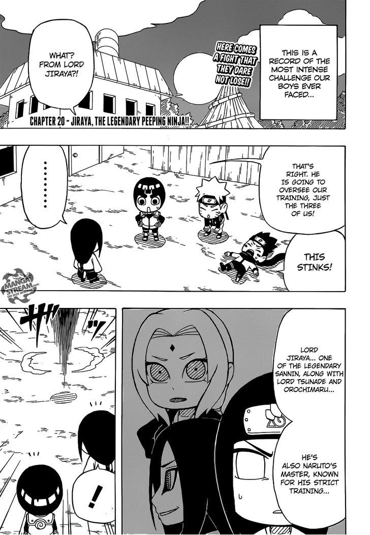 Rock Lee no Seishun Full-Power Ninden Chapter 20 page 4 - Chapter 20: Jiraya, The Legendary Peeping Ninja!!