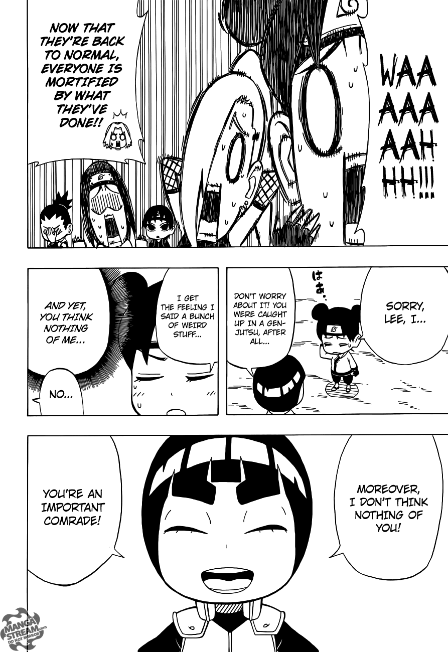 Rock Lee no Seishun Full-Power Ninden Chapter 22 page 30 - Chapter 22: Make-Out Kiss Cutesy Lovey-Dovey Cuddly Heart-Throb