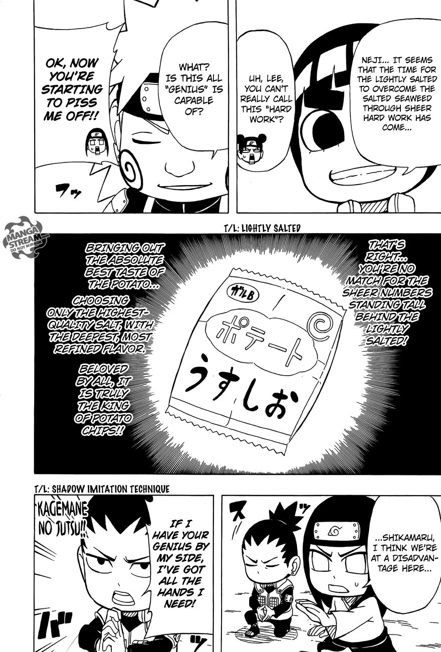 Rock Lee no Seishun Full-Power Ninden Chapter 23 page 13 - Chapter 23: Disbanding?! Ino-Shika-Cho?!