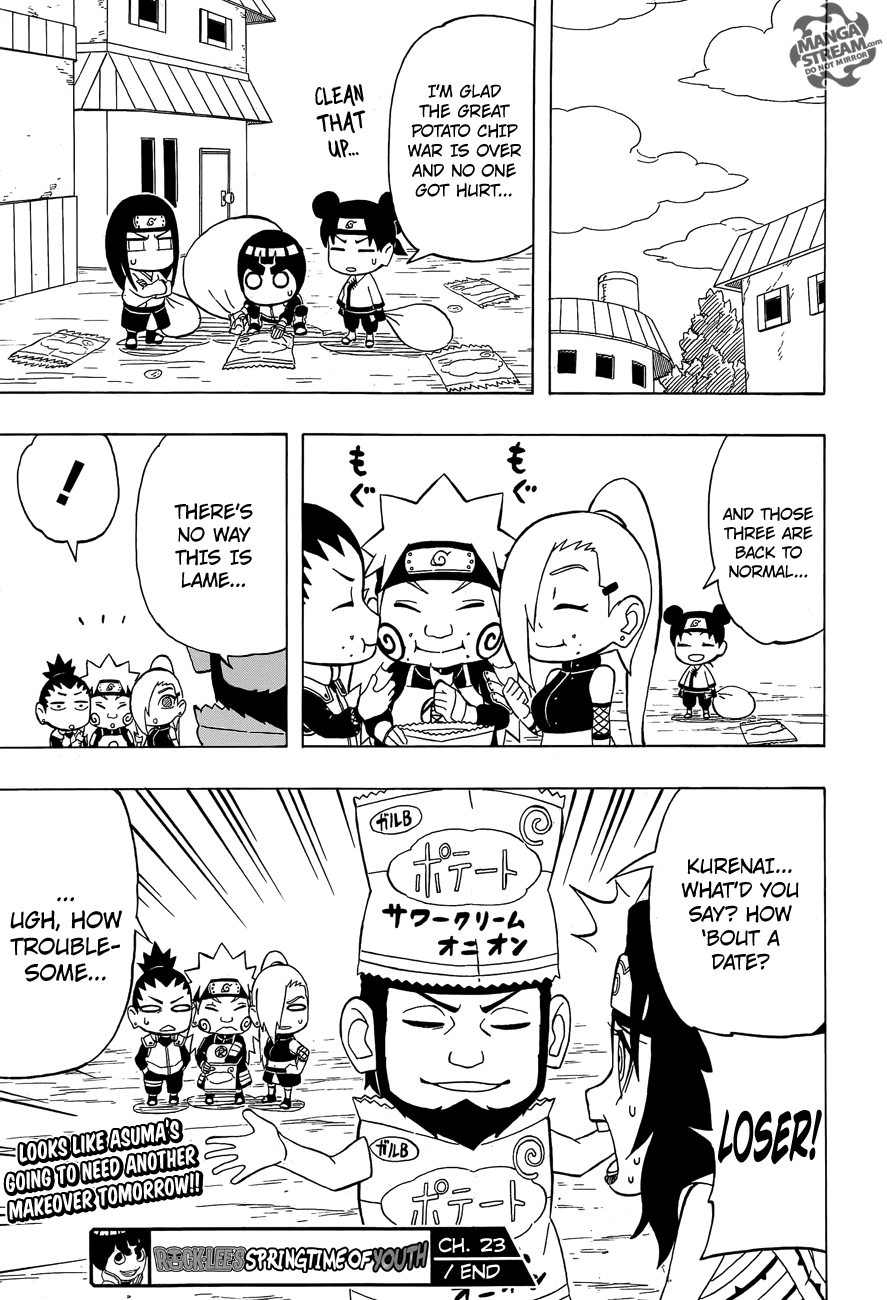 Rock Lee no Seishun Full-Power Ninden Chapter 23 page 28 - Chapter 23: Disbanding?! Ino-Shika-Cho?!