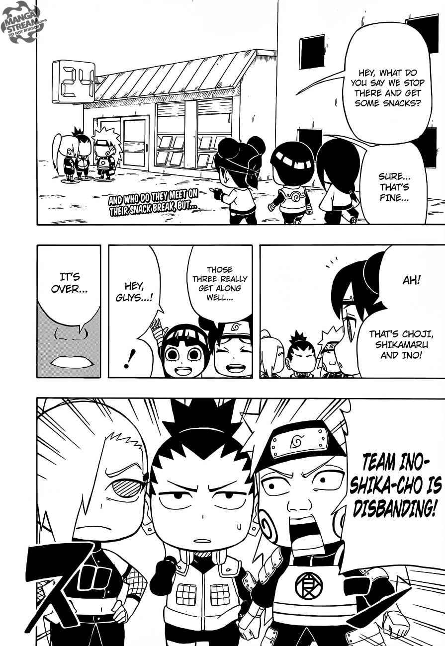 Rock Lee no Seishun Full-Power Ninden Chapter 23 page 3 - Chapter 23: Disbanding?! Ino-Shika-Cho?!