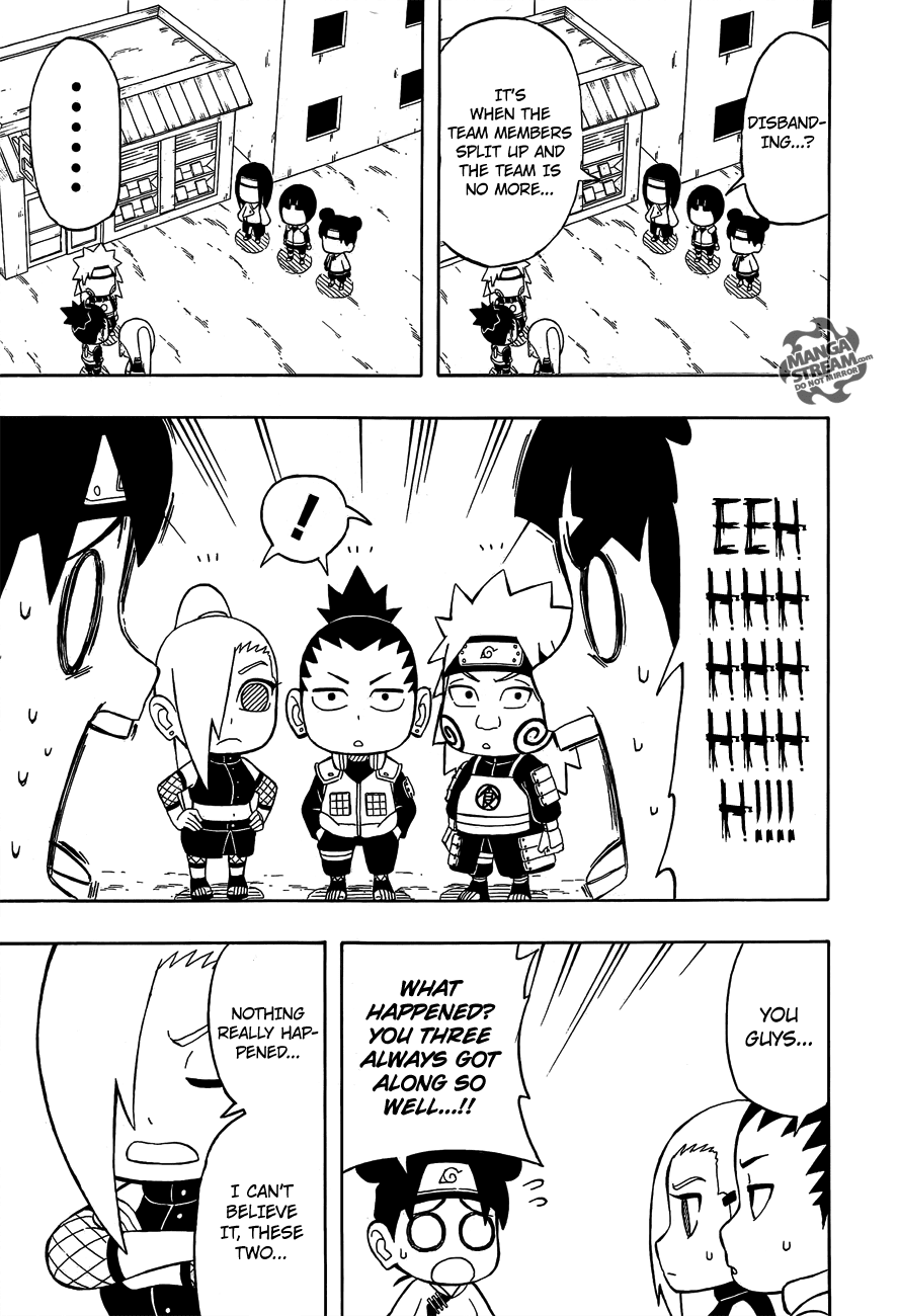 Rock Lee no Seishun Full-Power Ninden Chapter 23 page 4 - Chapter 23: Disbanding?! Ino-Shika-Cho?!
