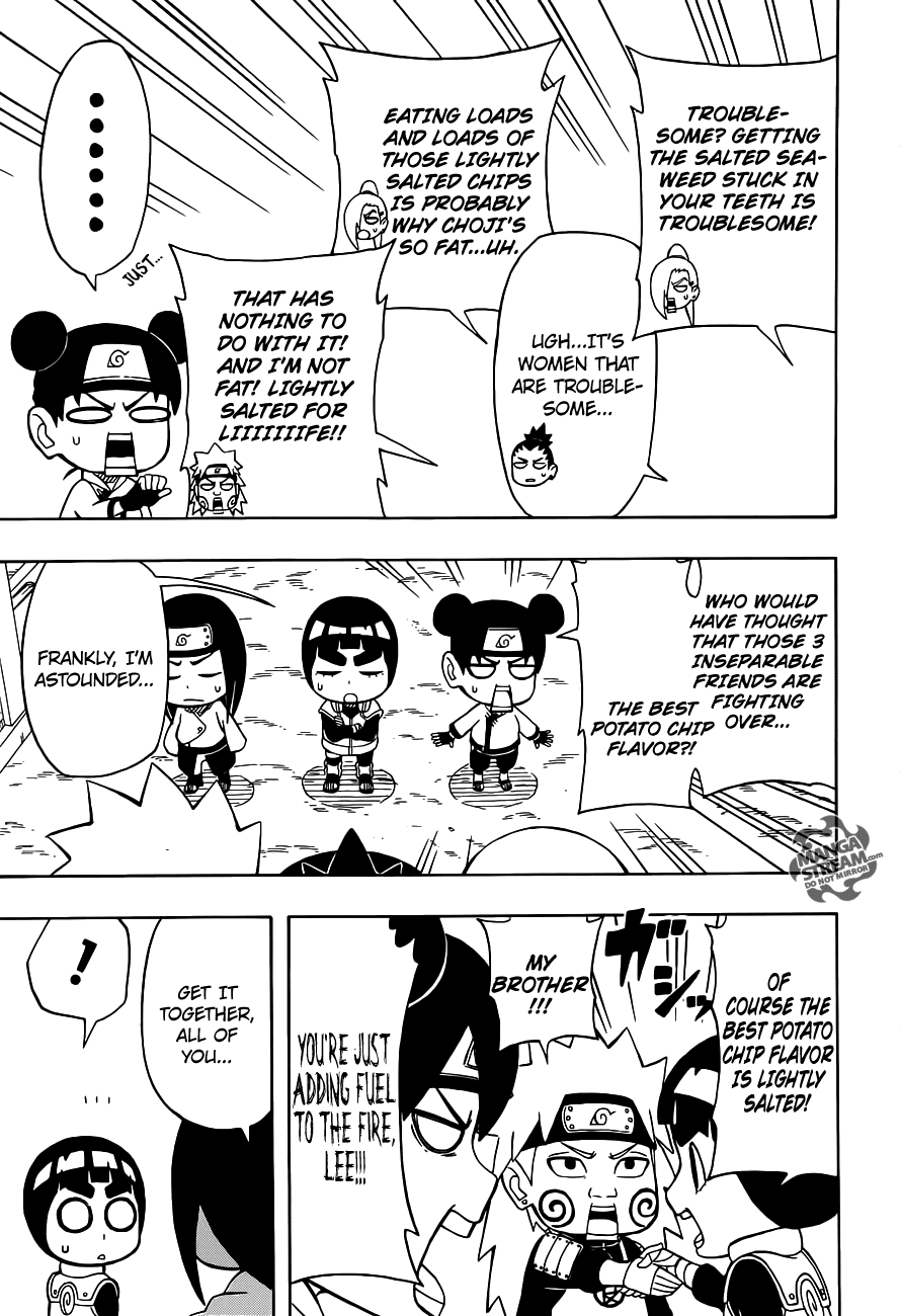 Rock Lee no Seishun Full-Power Ninden Chapter 23 page 6 - Chapter 23: Disbanding?! Ino-Shika-Cho?!