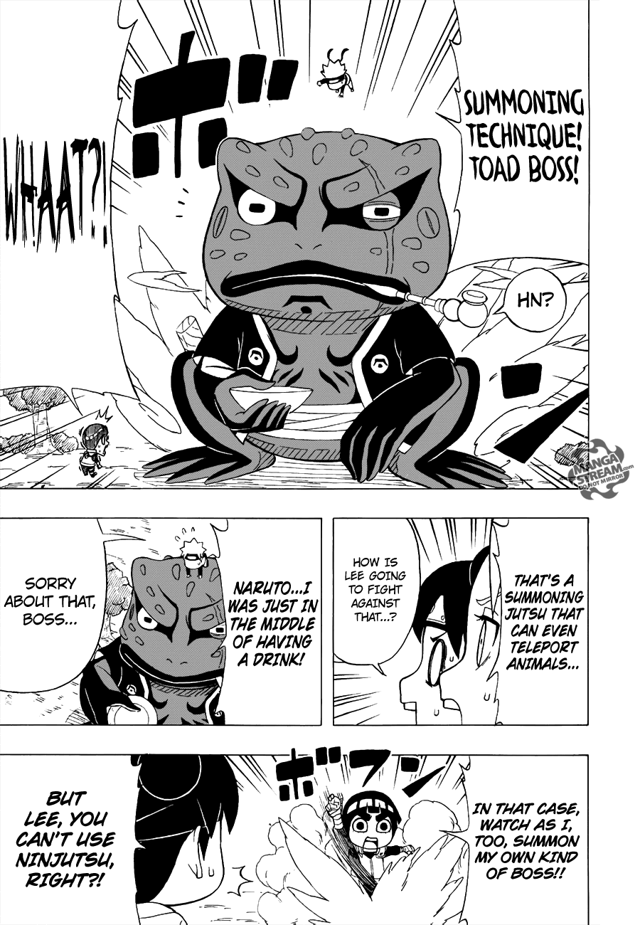Rock Lee no Seishun Full-Power Ninden Chapter 24 page 15 - Chapter 24: Rock Lee Versus Uzumaki Naruto
