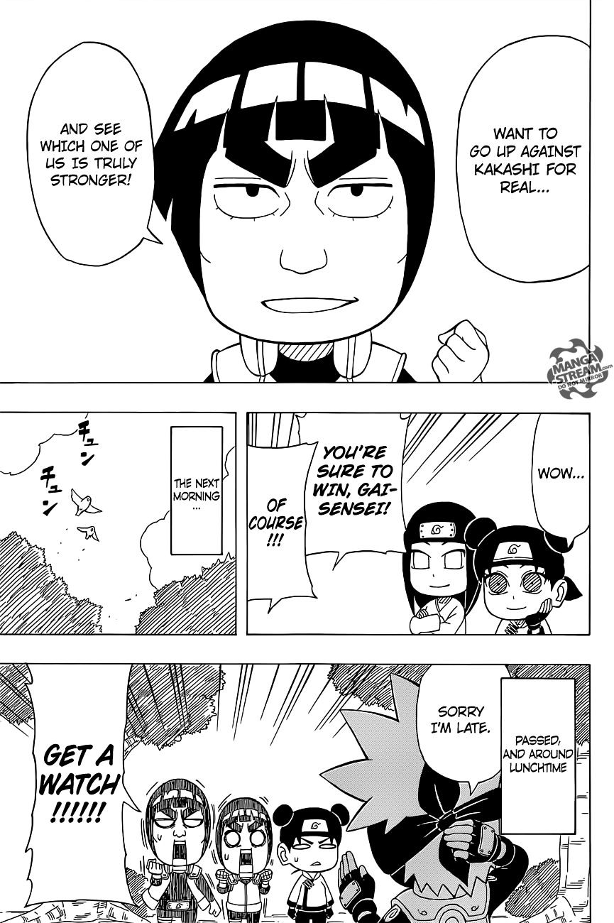 Rock Lee no Seishun Full-Power Ninden Chapter 29 page 10 - Chapter 29: Might Guy Versus Hatake Kakashi