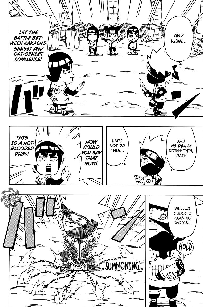 Rock Lee no Seishun Full-Power Ninden Chapter 29 page 11 - Chapter 29: Might Guy Versus Hatake Kakashi