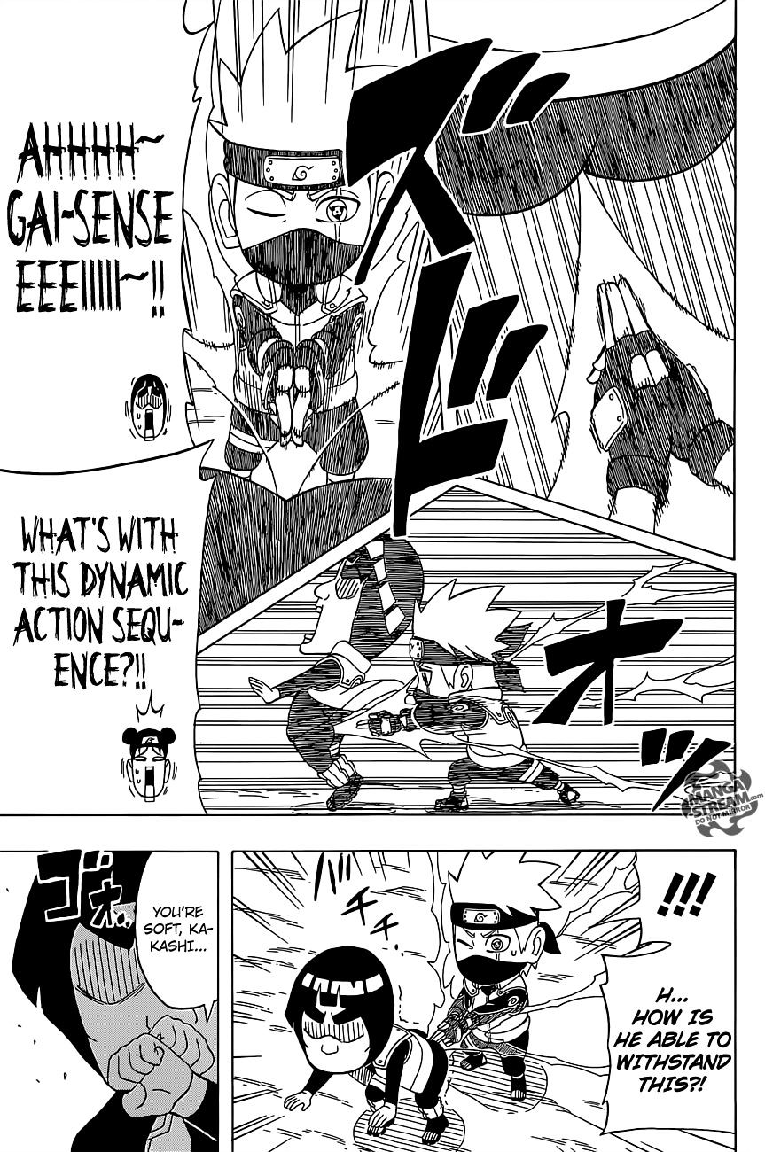 Rock Lee no Seishun Full-Power Ninden Chapter 29 page 16 - Chapter 29: Might Guy Versus Hatake Kakashi