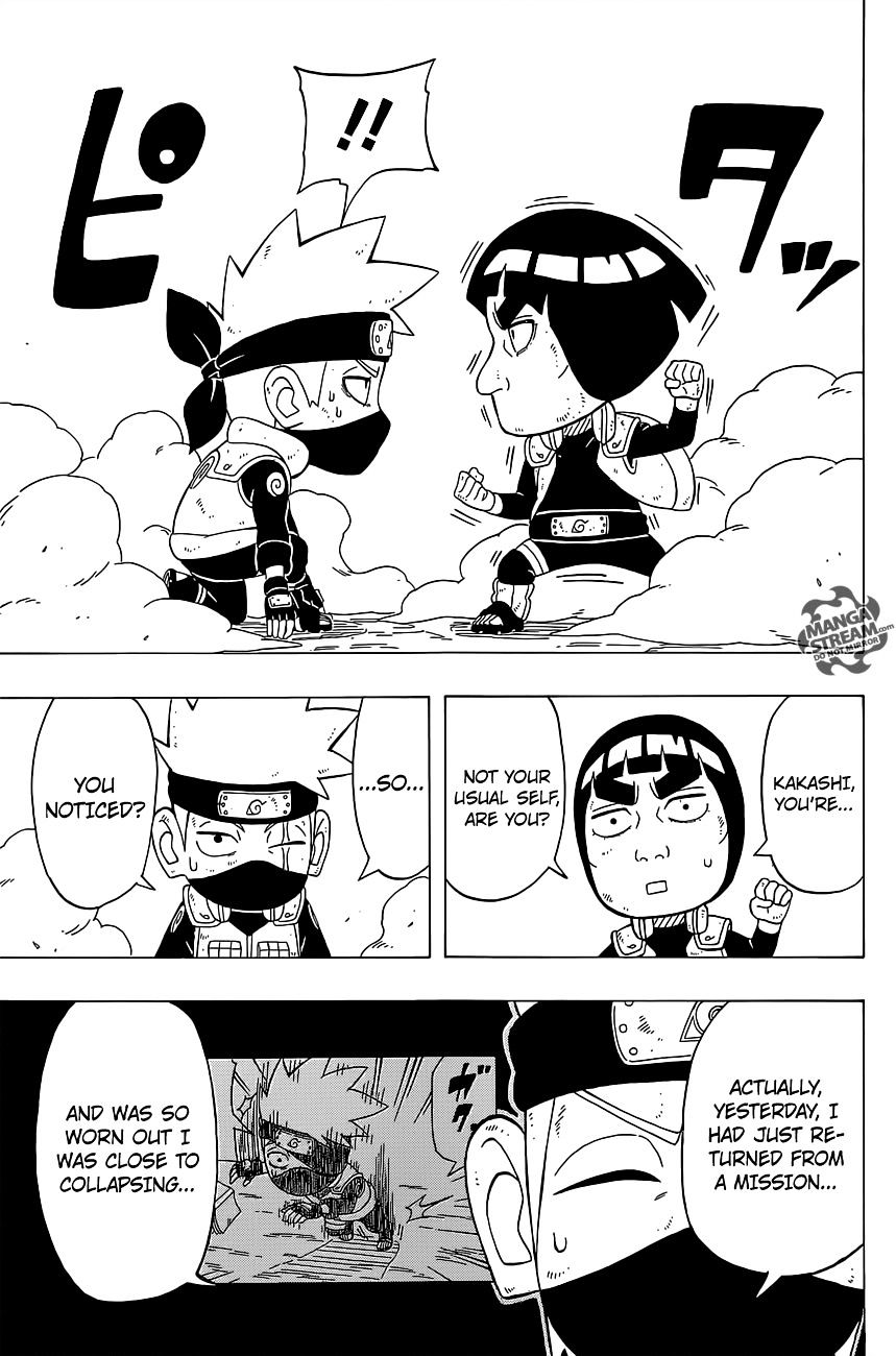 Rock Lee no Seishun Full-Power Ninden Chapter 29 page 24 - Chapter 29: Might Guy Versus Hatake Kakashi