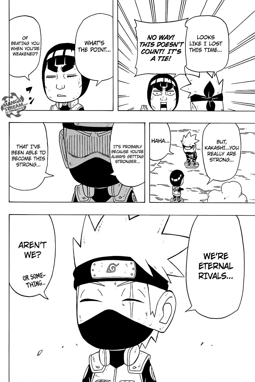 Rock Lee no Seishun Full-Power Ninden Chapter 29 page 25 - Chapter 29: Might Guy Versus Hatake Kakashi