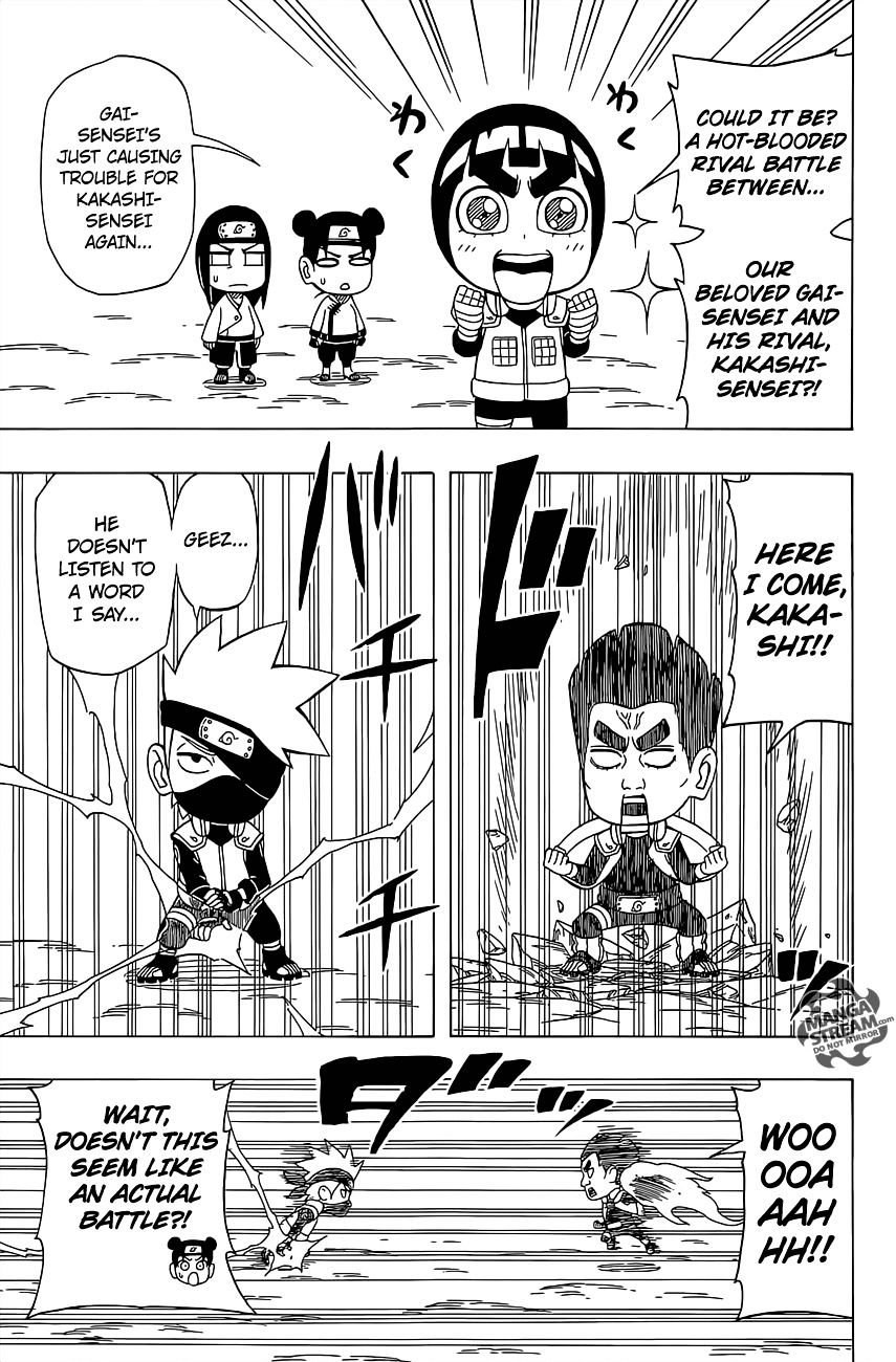Rock Lee no Seishun Full-Power Ninden Chapter 29 page 4 - Chapter 29: Might Guy Versus Hatake Kakashi