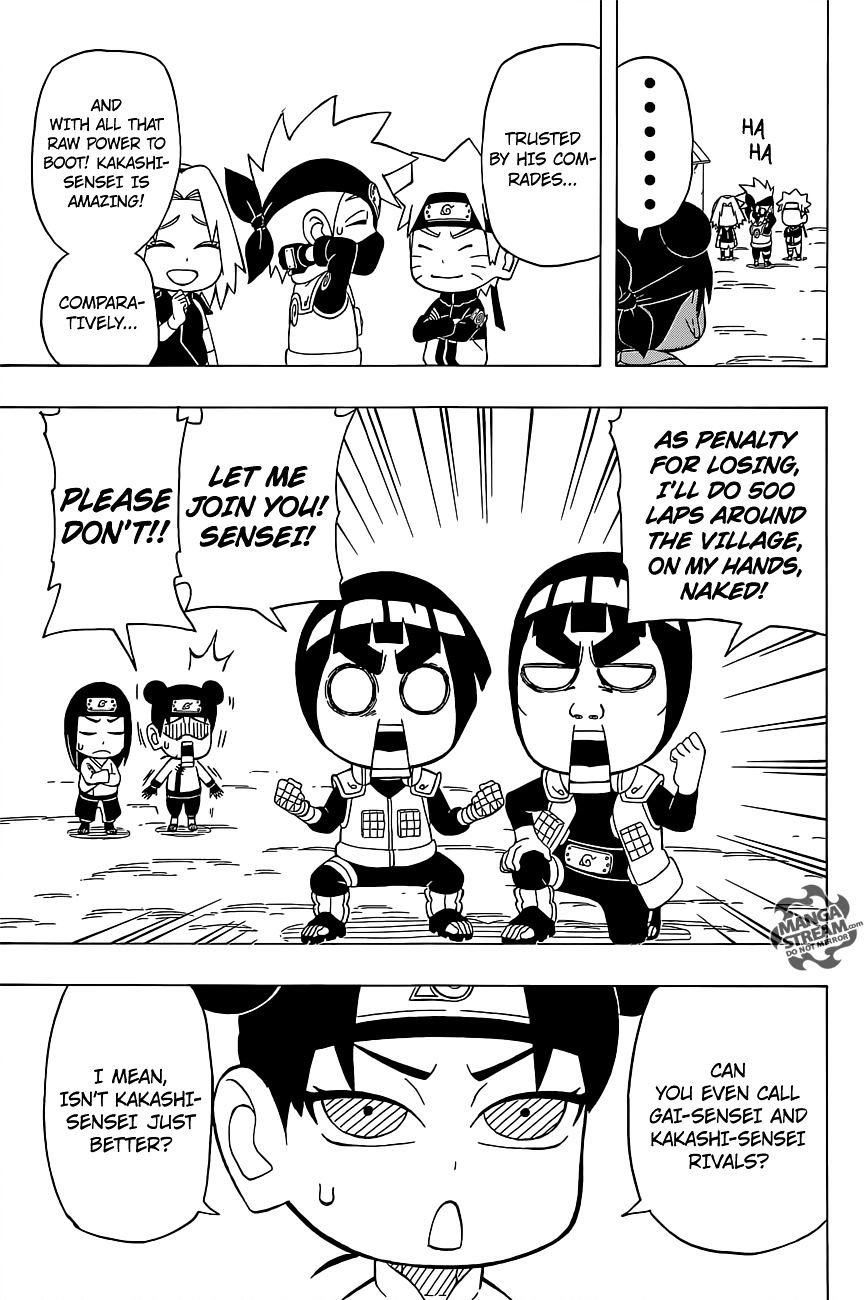 Rock Lee no Seishun Full-Power Ninden Chapter 29 page 6 - Chapter 29: Might Guy Versus Hatake Kakashi