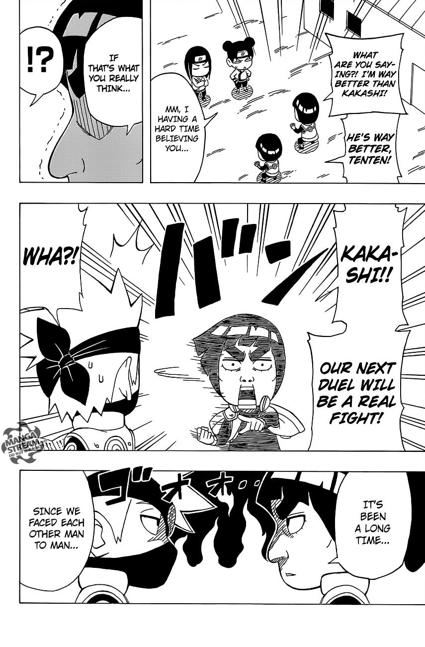 Rock Lee no Seishun Full-Power Ninden Chapter 29 page 7 - Chapter 29: Might Guy Versus Hatake Kakashi
