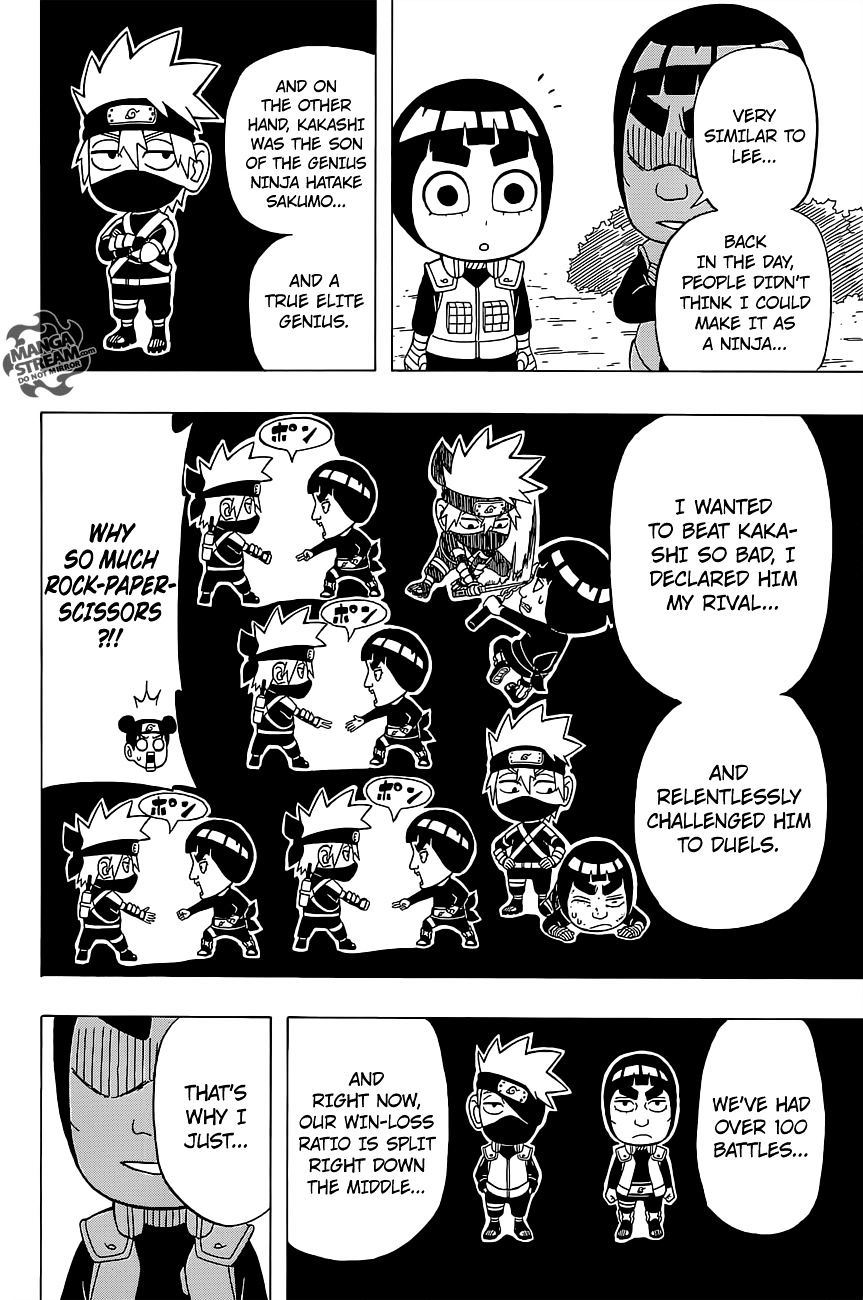 Rock Lee no Seishun Full-Power Ninden Chapter 29 page 9 - Chapter 29: Might Guy Versus Hatake Kakashi