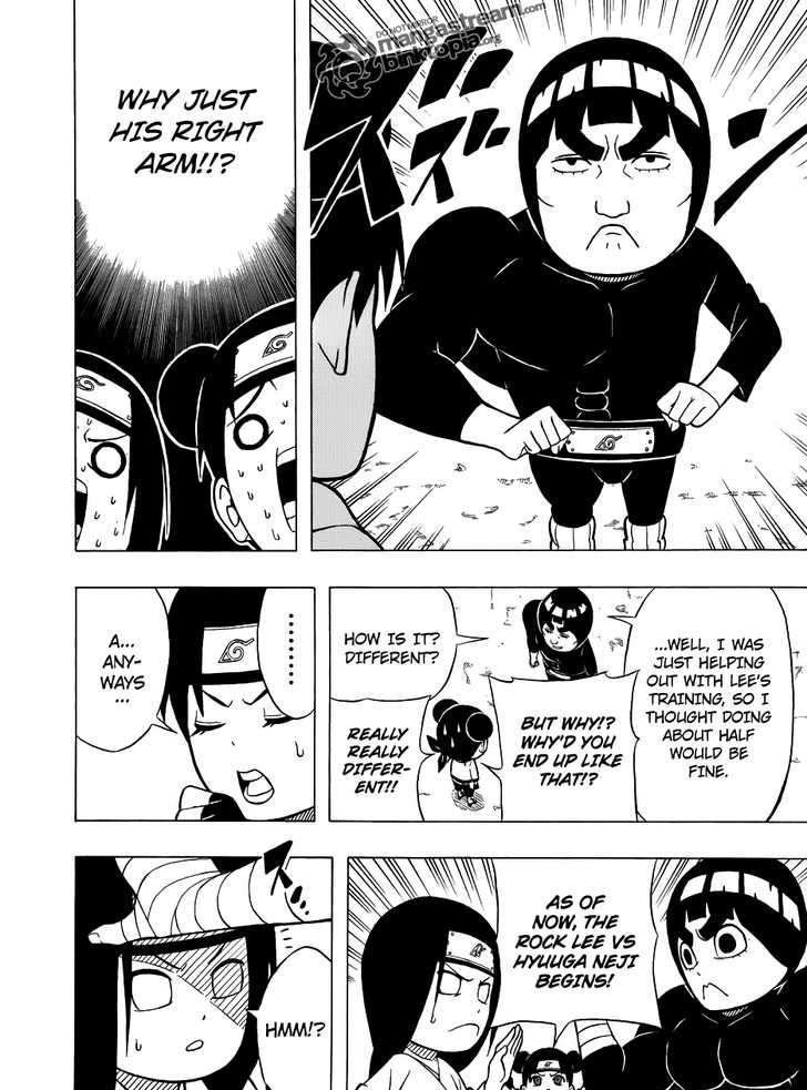 Rock Lee no Seishun Full-Power Ninden Chapter 3 page 15 - Chapter 3: Rock Lee Vs. Huuga Neji