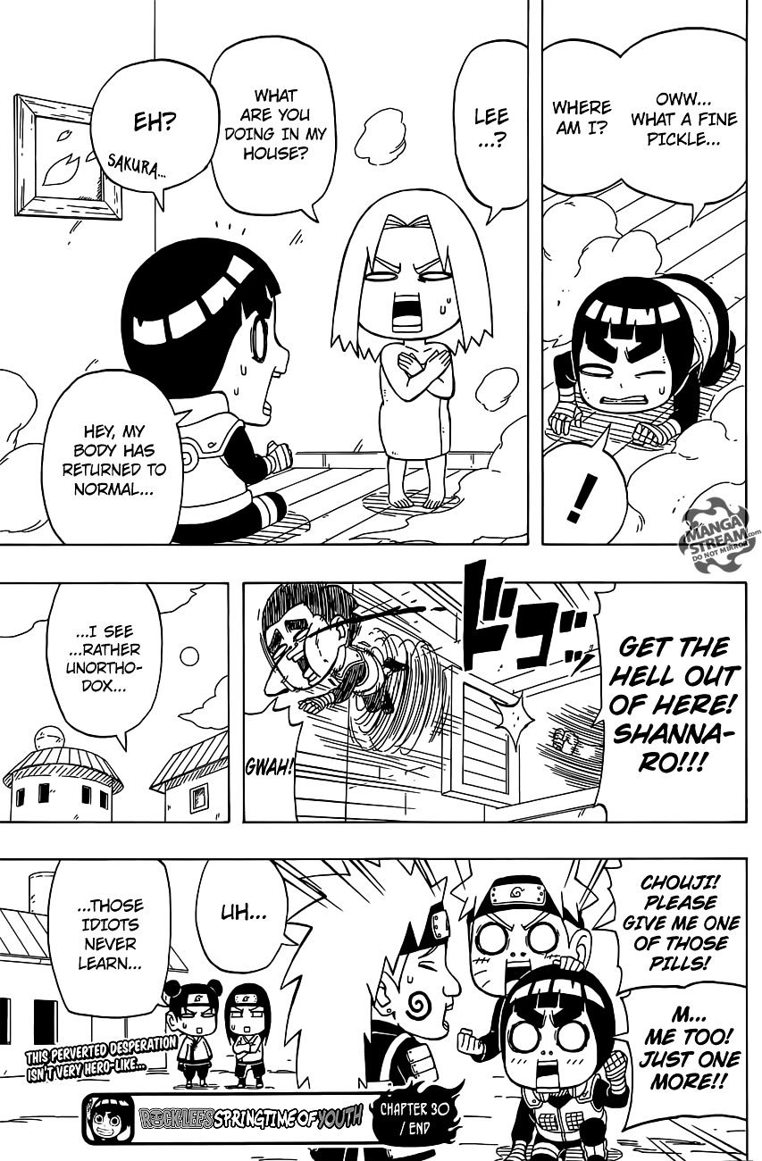 Rock Lee no Seishun Full-Power Ninden Chapter 30 page 27 - Chapter 30: Honey, I Shrunk Rock Lee!