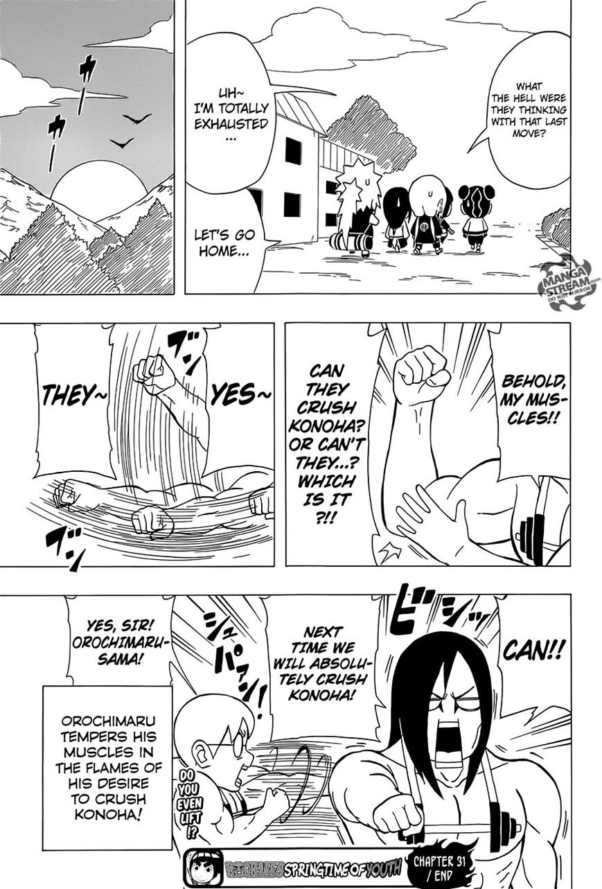 Rock Lee no Seishun Full-Power Ninden Chapter 31 page 27 - Chapter 31: Orochimaru's Ambition