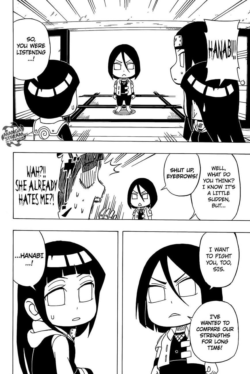 Rock Lee no Seishun Full-Power Ninden Chapter 34 page 10 - Chapter 34: Huuga Hinata Vs. Hyuuga Hanabi!!