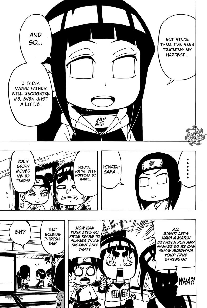 Rock Lee no Seishun Full-Power Ninden Chapter 34 page 9 - Chapter 34: Huuga Hinata Vs. Hyuuga Hanabi!!