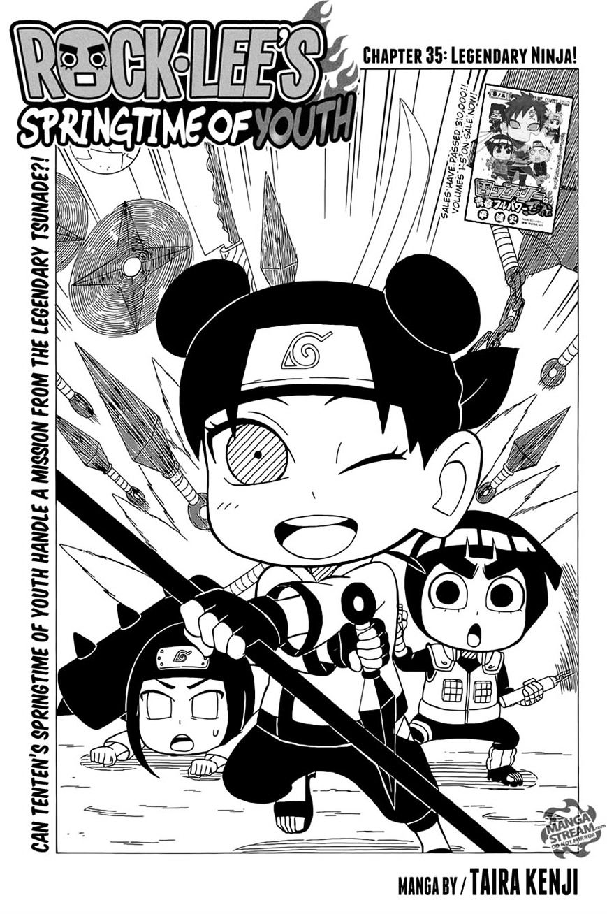 Rock Lee no Seishun Full-Power Ninden Chapter 35 page 1 - Chapter 35: Legendary Ninja!