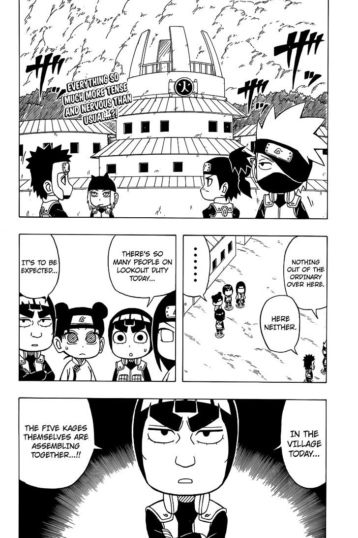 Rock Lee no Seishun Full-Power Ninden Chapter 38 page 3 - Chapter 38: The Five Kages!!