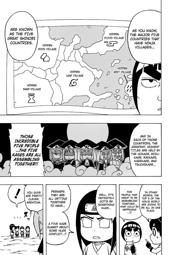 Rock Lee no Seishun Full-Power Ninden Chapter 38 page 4 - Chapter 38: The Five Kages!!