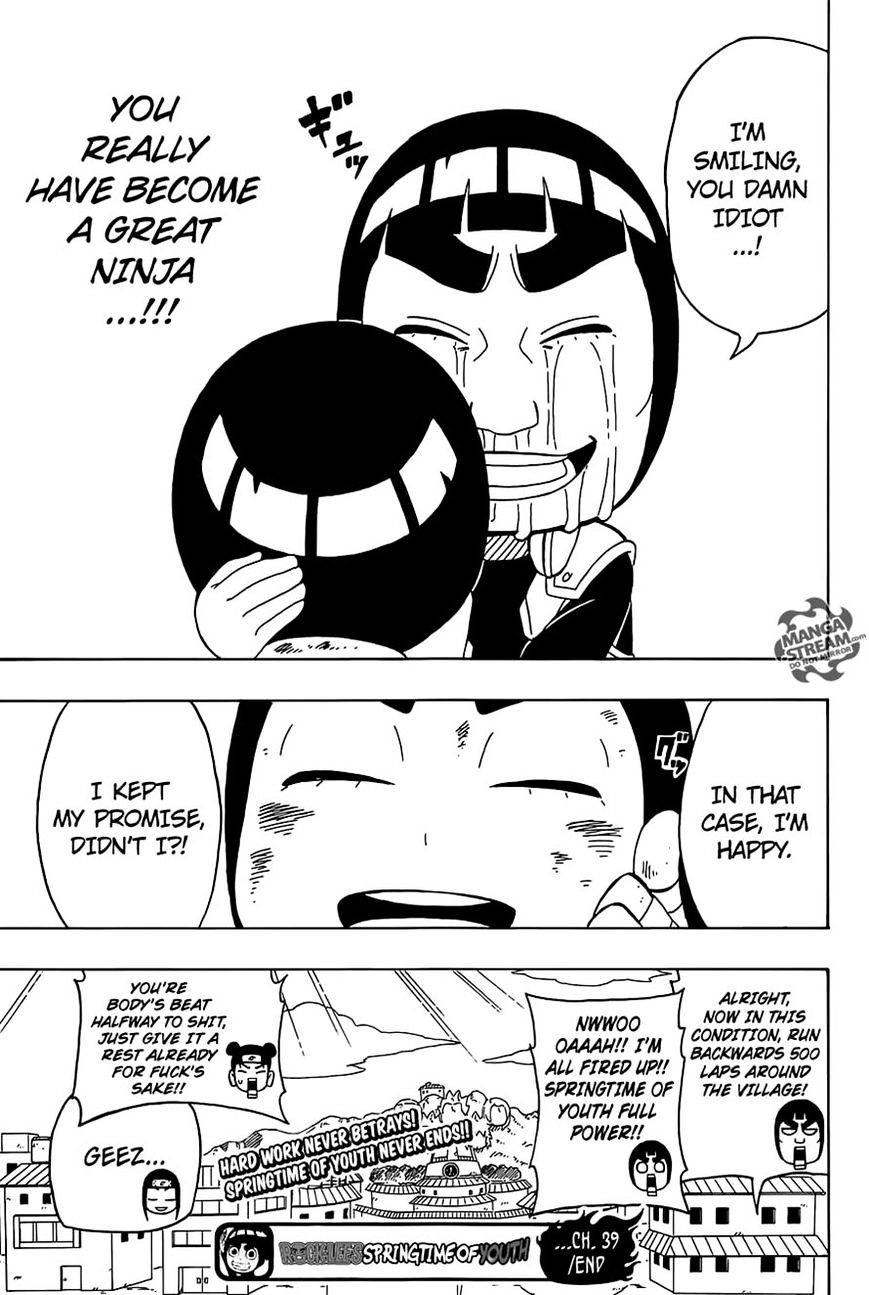 Rock Lee no Seishun Full-Power Ninden Chapter 39 page 36 - Chapter 39: A Great Ninja...!! [END]