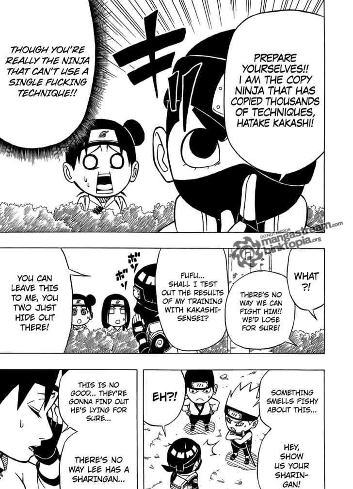 Rock Lee no Seishun Full-Power Ninden Chapter 4 page 14 - Chapter 4: Copy Ninja Rock Lee!?