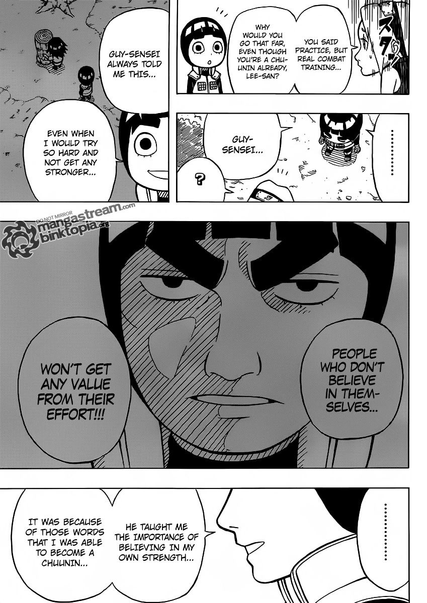 Rock Lee no Seishun Full-Power Ninden Chapter 5.5 page 10 - Chapter 5.5: Omake: Naruto Vs. Konohamaru Vs. Rock Lee!!