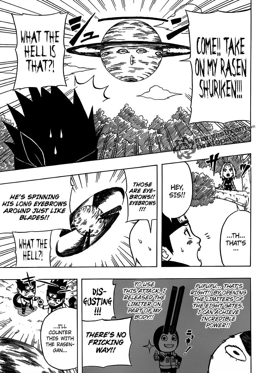 Rock Lee no Seishun Full-Power Ninden Chapter 5.5 page 14 - Chapter 5.5: Omake: Naruto Vs. Konohamaru Vs. Rock Lee!!