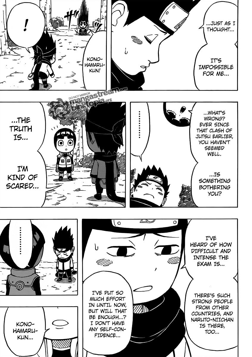 Rock Lee no Seishun Full-Power Ninden Chapter 5.5 page 16 - Chapter 5.5: Omake: Naruto Vs. Konohamaru Vs. Rock Lee!!