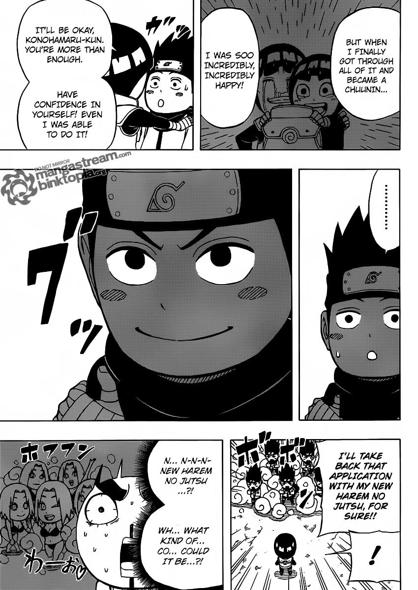 Rock Lee no Seishun Full-Power Ninden Chapter 5.5 page 18 - Chapter 5.5: Omake: Naruto Vs. Konohamaru Vs. Rock Lee!!