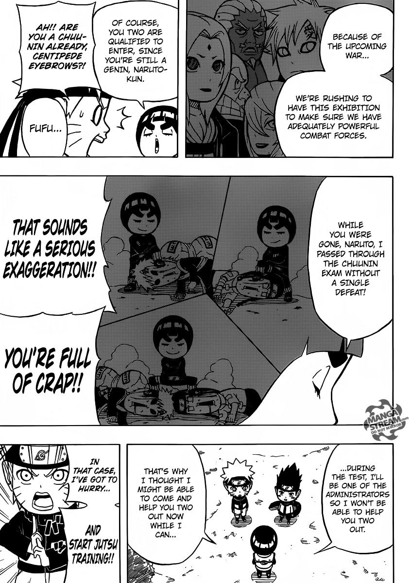 Rock Lee no Seishun Full-Power Ninden Chapter 5.5 page 4 - Chapter 5.5: Omake: Naruto Vs. Konohamaru Vs. Rock Lee!!