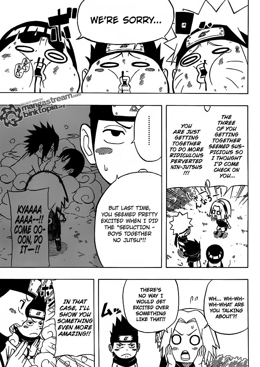 Rock Lee no Seishun Full-Power Ninden Chapter 5.5 page 6 - Chapter 5.5: Omake: Naruto Vs. Konohamaru Vs. Rock Lee!!