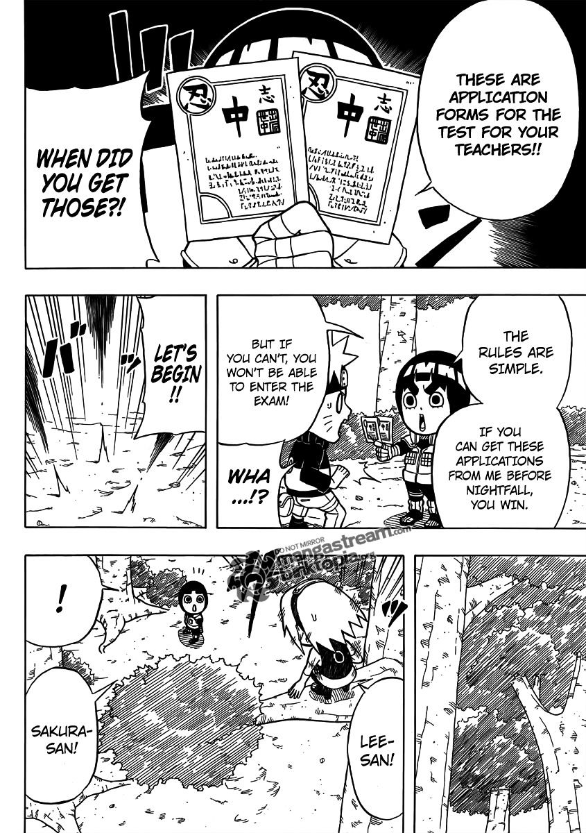 Rock Lee no Seishun Full-Power Ninden Chapter 5.5 page 9 - Chapter 5.5: Omake: Naruto Vs. Konohamaru Vs. Rock Lee!!