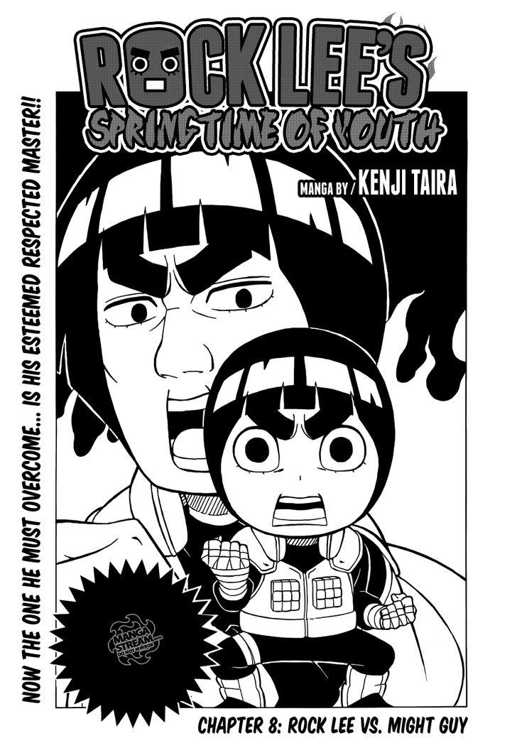 Rock Lee no Seishun Full-Power Ninden Chapter 8 page 1 - Chapter 8: Rock Lee Vs. Might Guy
