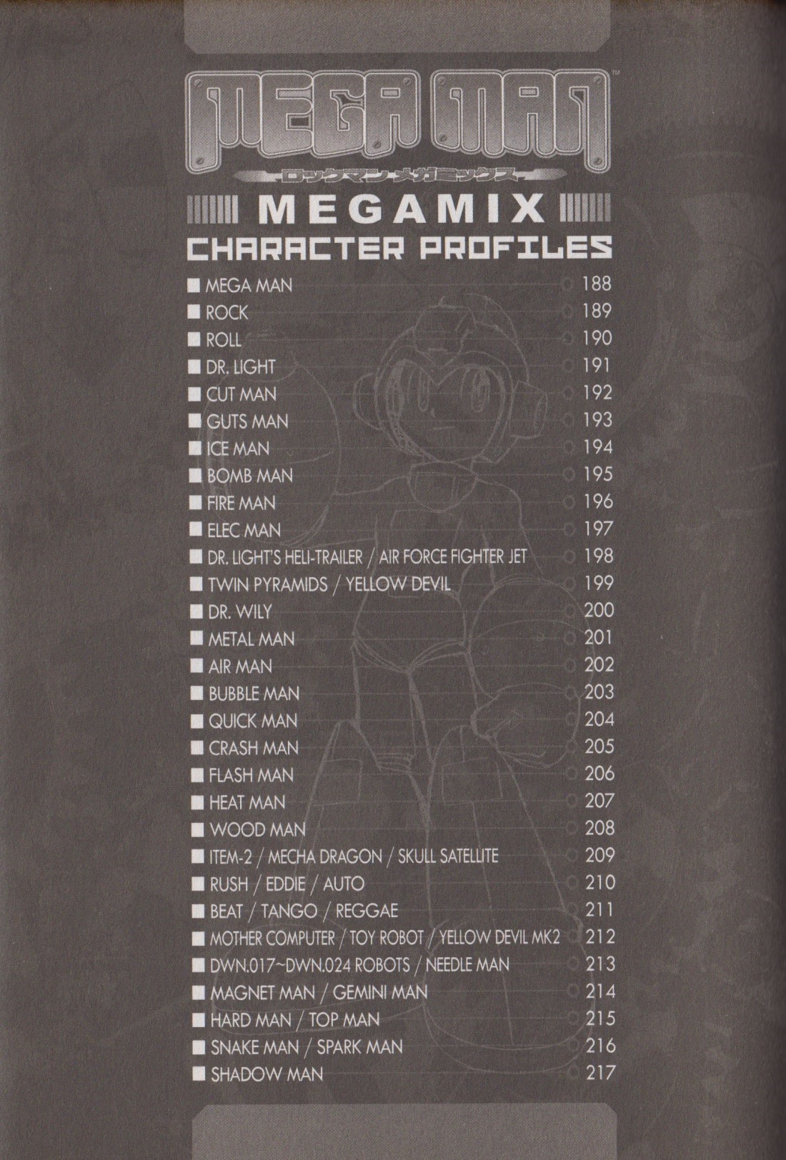 Rockman Megamix Chapter 3.1 page 1 - Chapter 3.1: Character Profiles + Creator Interview