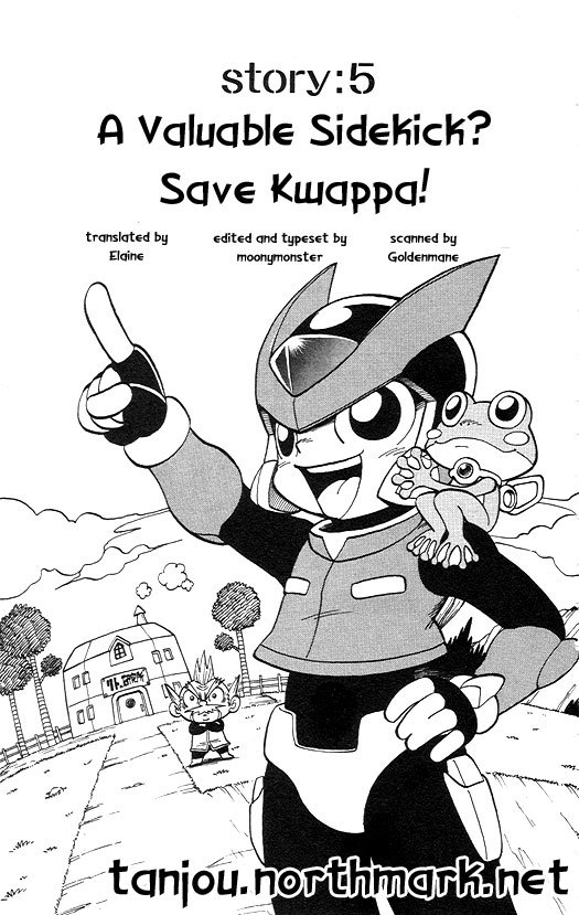 Rockman Zero Chapter 2.5 page 1 - Vol.2 Chapter 5: A Valuable Sidekick, Save Kwappa!