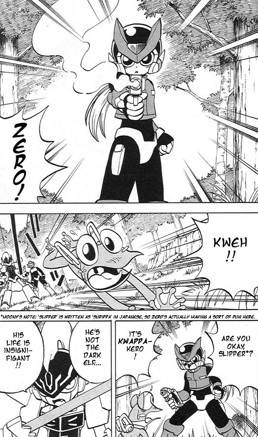 Rockman Zero Chapter 2.5 page 23 - Vol.2 Chapter 5: A Valuable Sidekick, Save Kwappa!