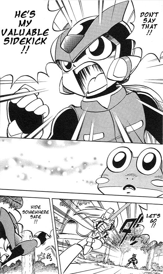 Rockman Zero Chapter 2.5 page 24 - Vol.2 Chapter 5: A Valuable Sidekick, Save Kwappa!