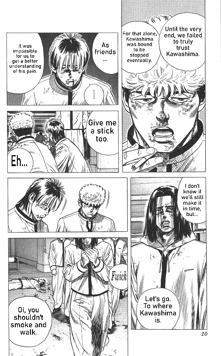 Rokudenashi Blues Chapter 359 page 12 - Chapter 359: Climbing a Tree for a Fish