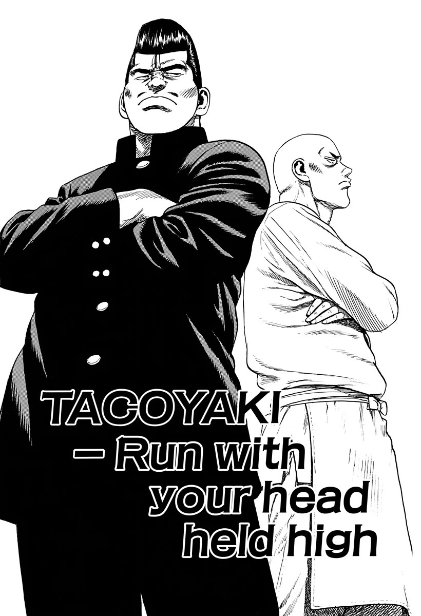 Rokudenashi Blues Chapter 385 page 1 - Chapter 385: TACOYAKI - Run with your head held high