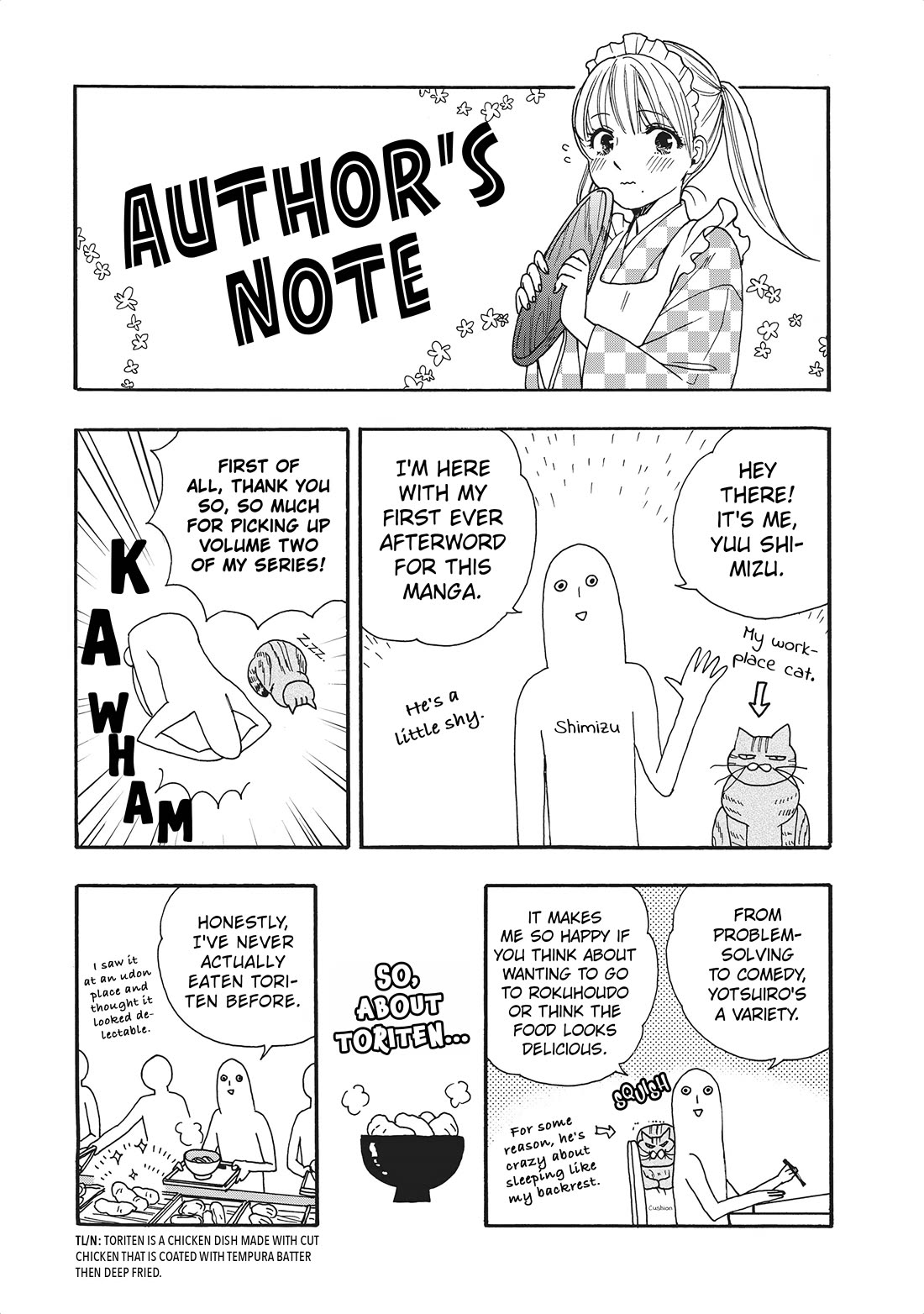 Rokuhoudou Yotsuiro-Biyori Chapter 9.5 page 2 - Chapter 9.5: Author's Note