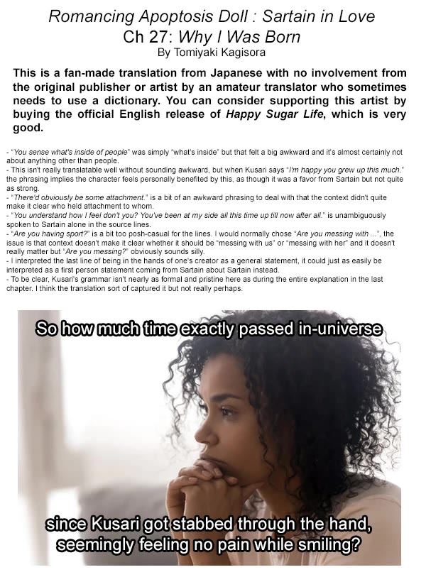 Romancing Apoptosis Doll: Sartain in Love Chapter 27 page 17 - Chapter 27: Why I Was Born
