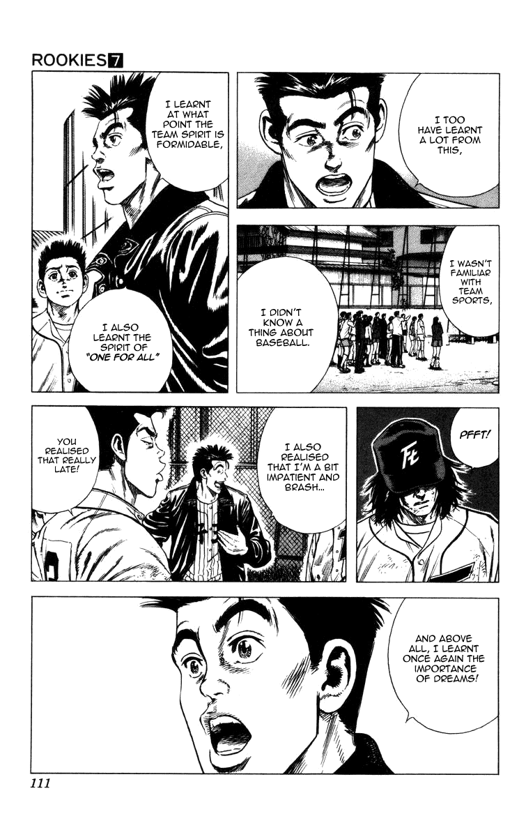 Rookies Chapter 63 page 10 - Chapter 63: A Speach from Kawato: "Dreams & Glory"