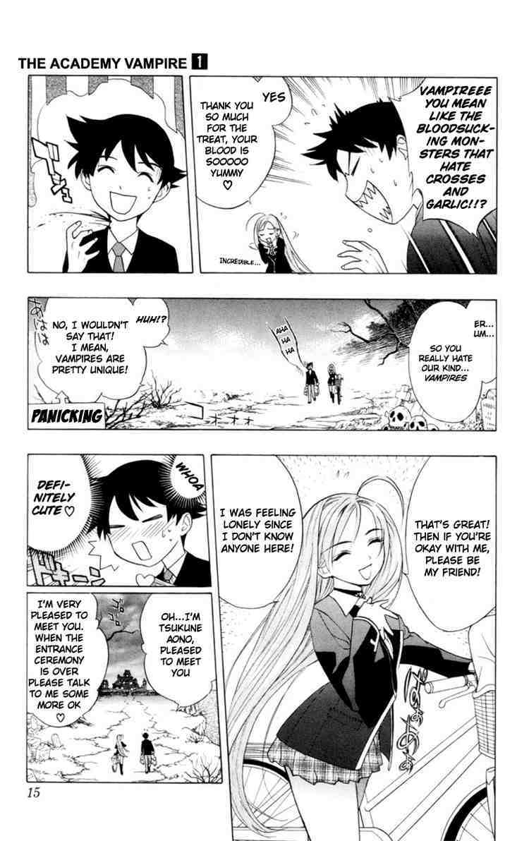 Rosario to Vampire Chapter 1 page 12 - Chapter 1: The Academy Vampire