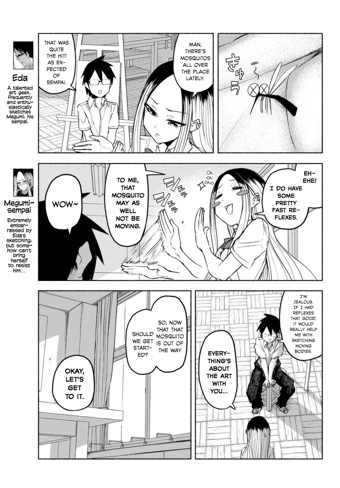 Rough Sketch Senpai Chapter 17 page 3 - Chapter 17: Megumi Vs. Mosquito!